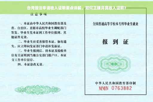 台湾签注申请收入证明要点详解，如何正确开具收入证明？