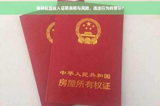 揭秘私盖收入证明真相与风险，违法行为的警示?