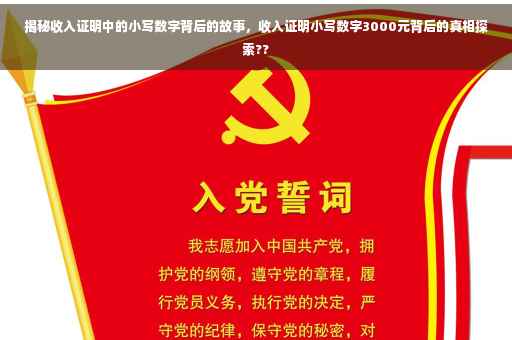 揭秘收入证明中的小写数字背后的故事，收入证明小写数字3000元背后的真相探索??