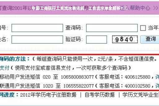 中国工商银行工资流水表详解，工资流水单全解析?⚡️