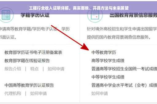 工程行业收入证明详解，真实面貌、开具方法与未来展望