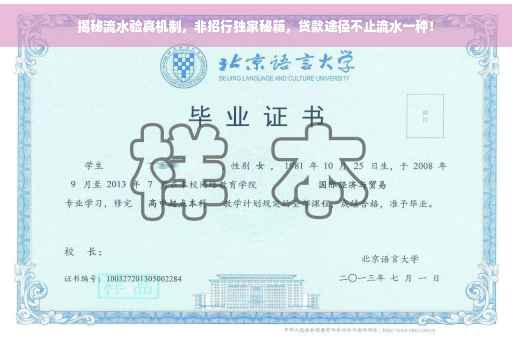 揭秘流水验真机制，非招行独家秘籍，贷款途径不止流水一种！