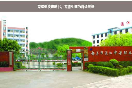荣耀退役证明书，军旅生涯的辉煌终结