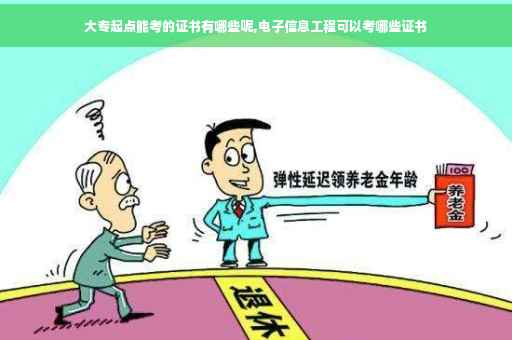 大专起点能考的证书有哪些呢,电子信息工程可以考哪些证书