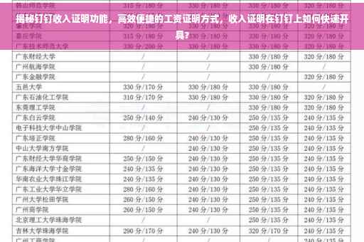 揭秘钉钉收入证明功能，高效便捷的工资证明方式，收入证明在钉钉上如何快速开具？