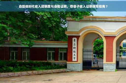 自媒体时代收入透明度与自我证明，带章子收入证明撰写指南 ?