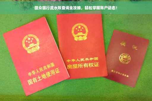 微众银行流水账查询全攻略，轻松掌握账户动态！