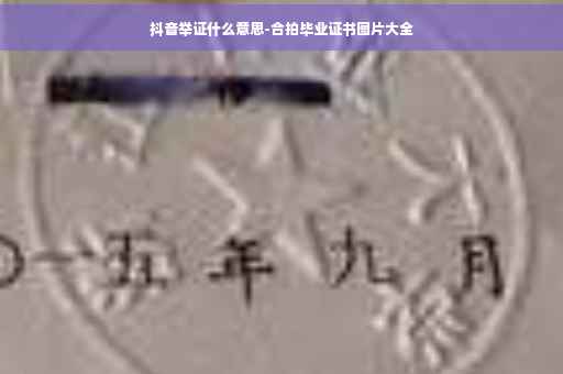 抖音举证什么意思-合拍毕业证书图片大全