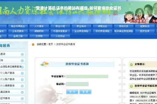 查询计算机证书的网站有哪些,如何查询毕业证书