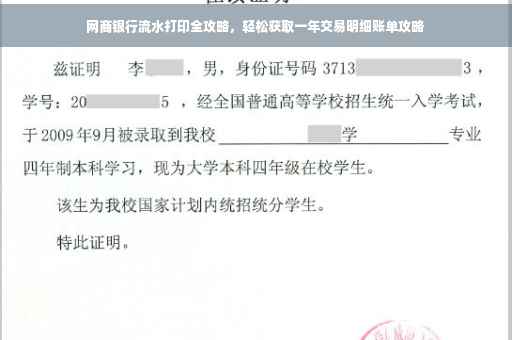 网商银行流水打印全攻略，轻松获取一年交易明细账单攻略