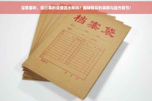 深度解析，银行真的会查流水账吗？揭秘背后的真相与操作细节！