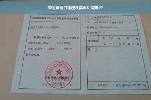 交易证明书模板及其图片指南 ??