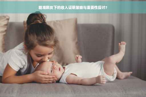 精准脱贫下的收入证明策略与重要性探讨?