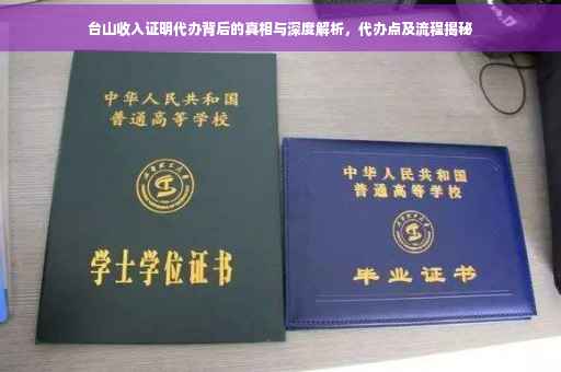 台山收入证明代办背后的真相与深度解析，代办点及流程揭秘
