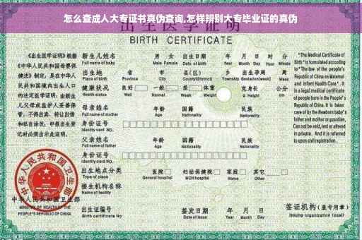 怎么查成人大专证书真伪查询,怎样辨别大专毕业证的真伪