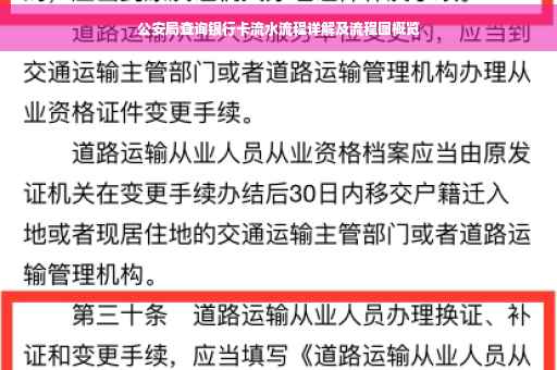 公安局查询银行卡流水流程详解及流程图概览