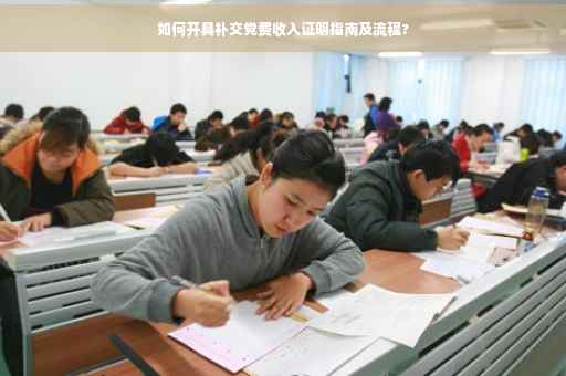 如何开具补交党费收入证明指南及流程?