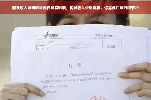 职业收入证明的重要性及其影响，揭秘收入证明真相，你需要注意的细节??