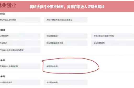 揭秘法律行业薪资秘密，律师在职收入证明全解析