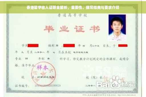 香港留学收入证明全解析，重要性、撰写指南与要求介绍