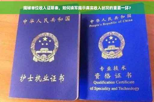 揭秘单位收入证明表，如何填写揭示真实收入状况的重要一环？