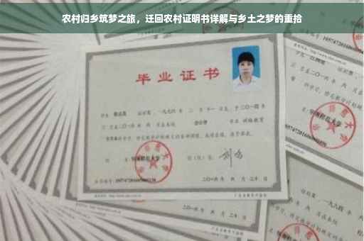 农村归乡筑梦之旅，迁回农村证明书详解与乡土之梦的重拾