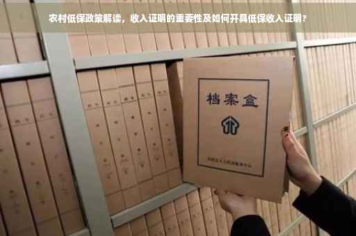 农村低保政策解读，收入证明的重要性及如何开具低保收入证明?