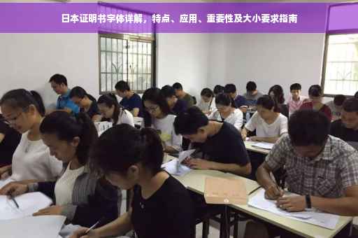 日本证明书字体详解，特点、应用、重要性及大小要求指南