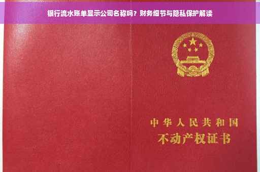 银行流水账单显示公司名称吗？财务细节与隐私保护解读