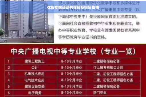 休假疾病证明书详解及撰写指南