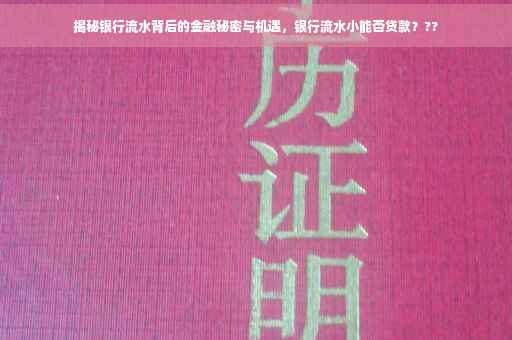 揭秘银行流水背后的金融秘密与机遇，银行流水小能否贷款？??