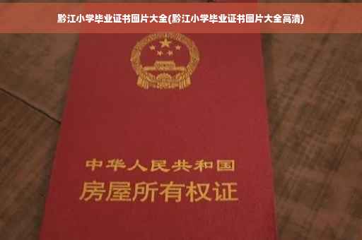 黔江小学毕业证书图片大全(黔江小学毕业证书图片大全高清)
