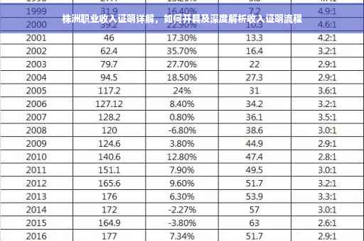 株洲职业收入证明详解，如何开具及深度解析收入证明流程