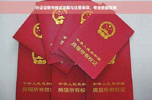 办证证明书格式详解与注意事项，专业模板指南