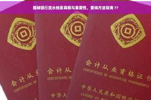 揭秘银行流水检索真相与重要性，查询方法指南 ??