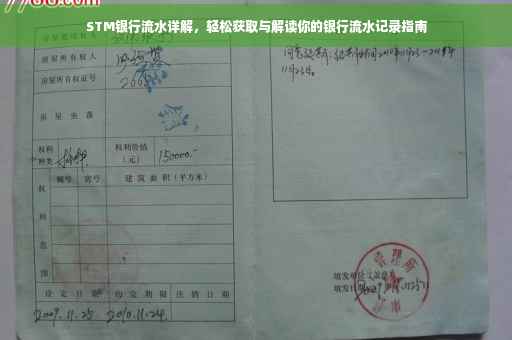 STM银行流水详解，轻松获取与解读你的银行流水记录指南