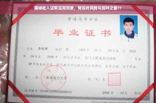 揭秘收入证明滥用现象，背后的风险与应对之策??