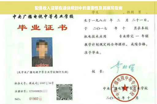 配偶收入证明在退休规划中的重要性及其撰写指南