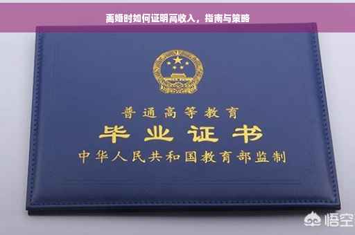 离婚时如何证明高收入，指南与策略