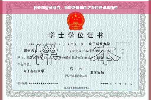债务结清证明书，重塑财务自由之路的终点与新生