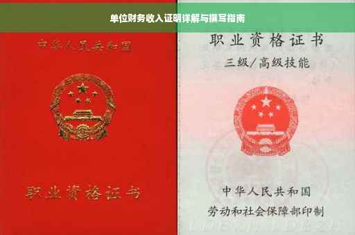 单位财务收入证明详解与撰写指南