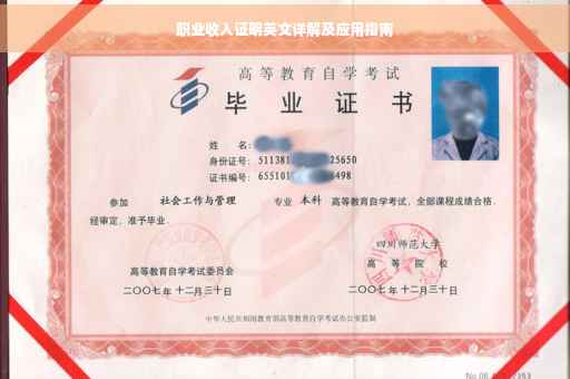 职业收入证明英文详解及应用指南