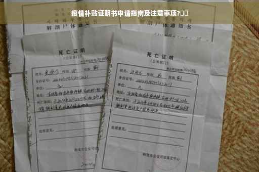 疫情补贴证明书申请指南及注意事项?⚡️
