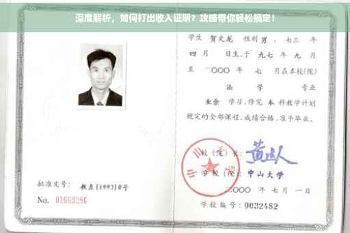 深度解析，如何打出收入证明？攻略带你轻松搞定！