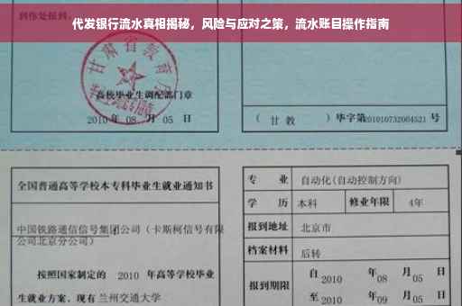 代发银行流水真相揭秘，风险与应对之策，流水账目操作指南