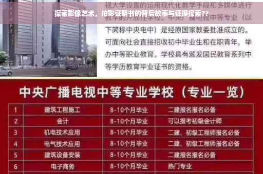 探索影像艺术，拍影证明书的背后故事与证据探索??