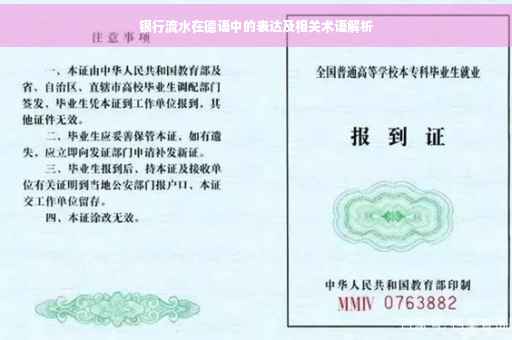 银行流水在德语中的表达及相关术语解析