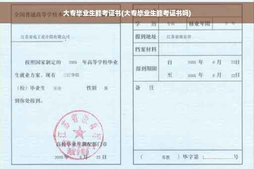 大专毕业生能考证书(大专毕业生能考证书吗)