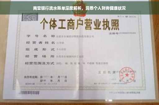南宫银行流水账单深度解析，洞悉个人财务健康状况