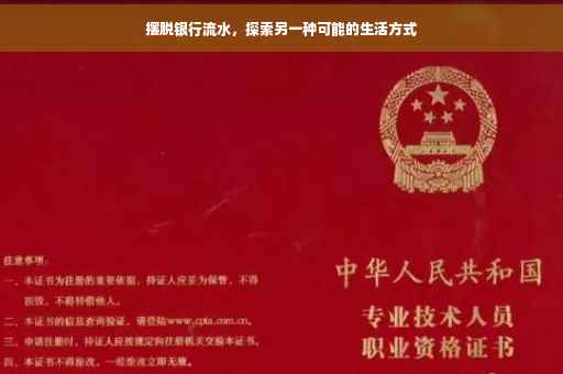 摆脱银行流水，探索另一种可能的生活方式